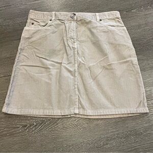 J. Crew Vintage Cream Tan 100% Cotton Corduroy Mini Skirt Women’s Size 6